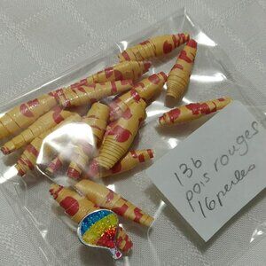 One-of-a-kind handmade/hand rolled paper beads/jewelry making/craft supplies/DIY